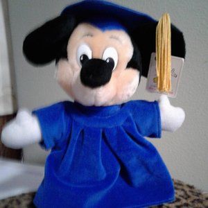 Mickey Mouse Graduation Cap & Gown Stuffed Toy